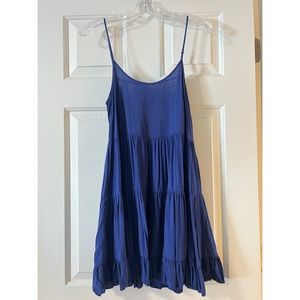 Charlotte Russe Navy Blue Tiered Babydoll Dress